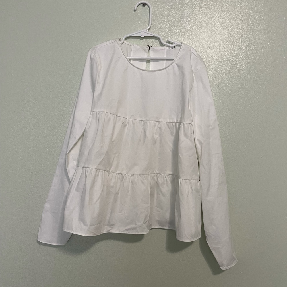 Zara white cotton shirt bee